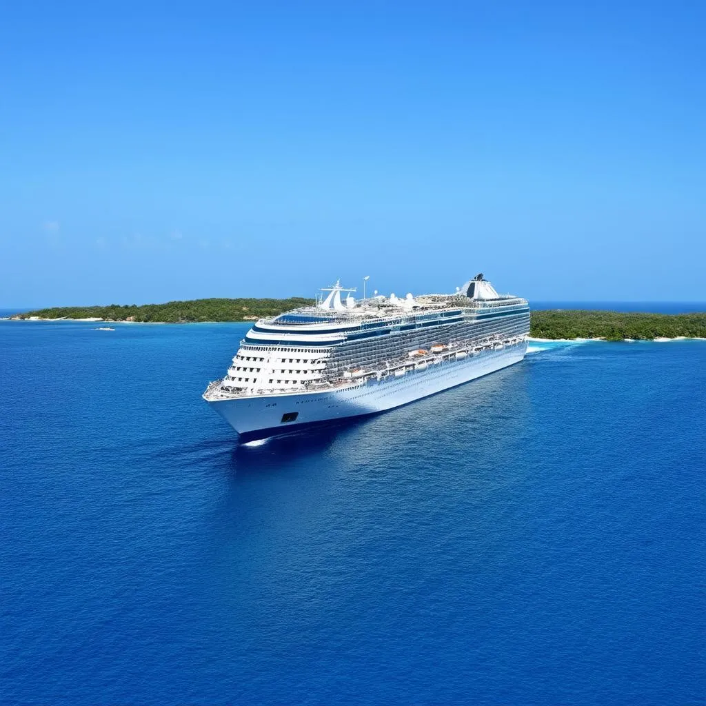 Cruise Ship in the Caribbean Sea